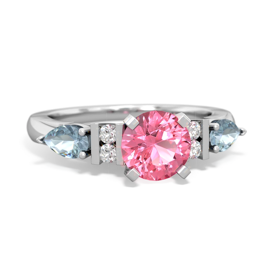gemstone pink topaz ring adjustable ring silver ring