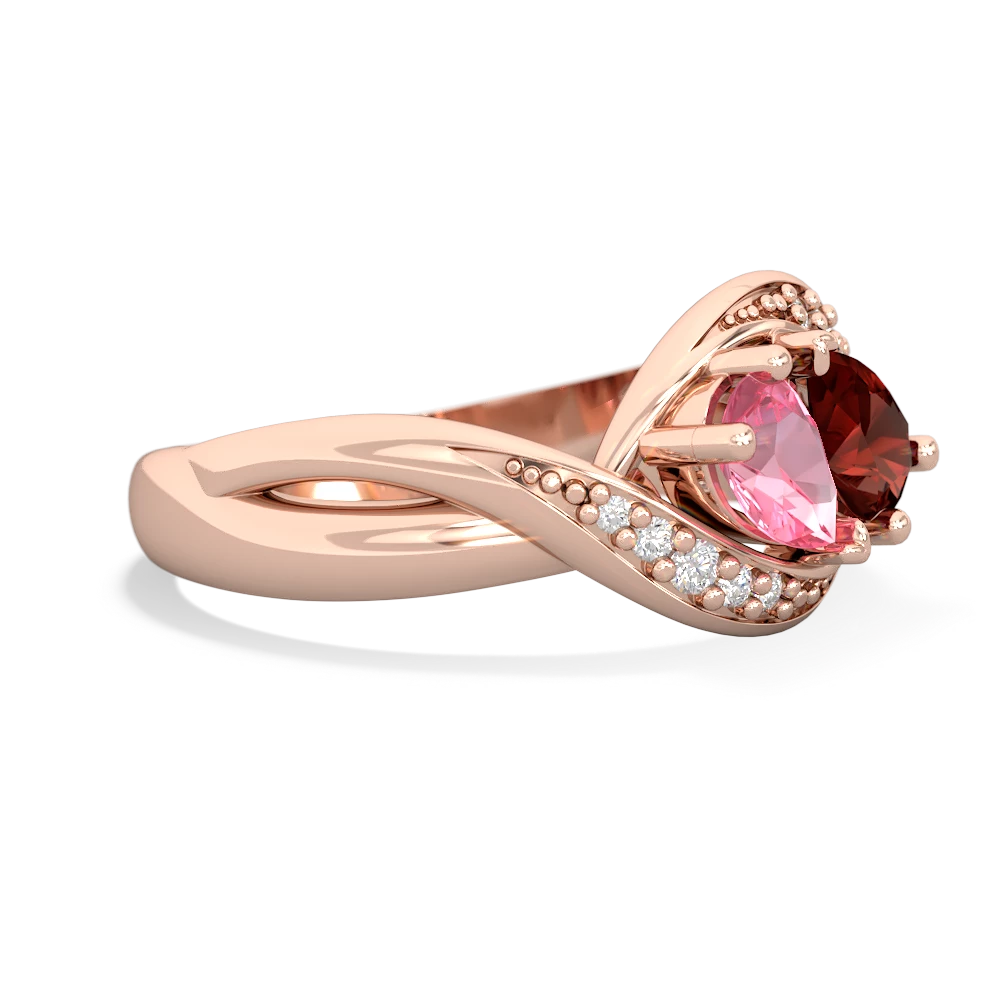 Lab Pink Sapphire Summer Winds 14K Rose Gold ring R5342