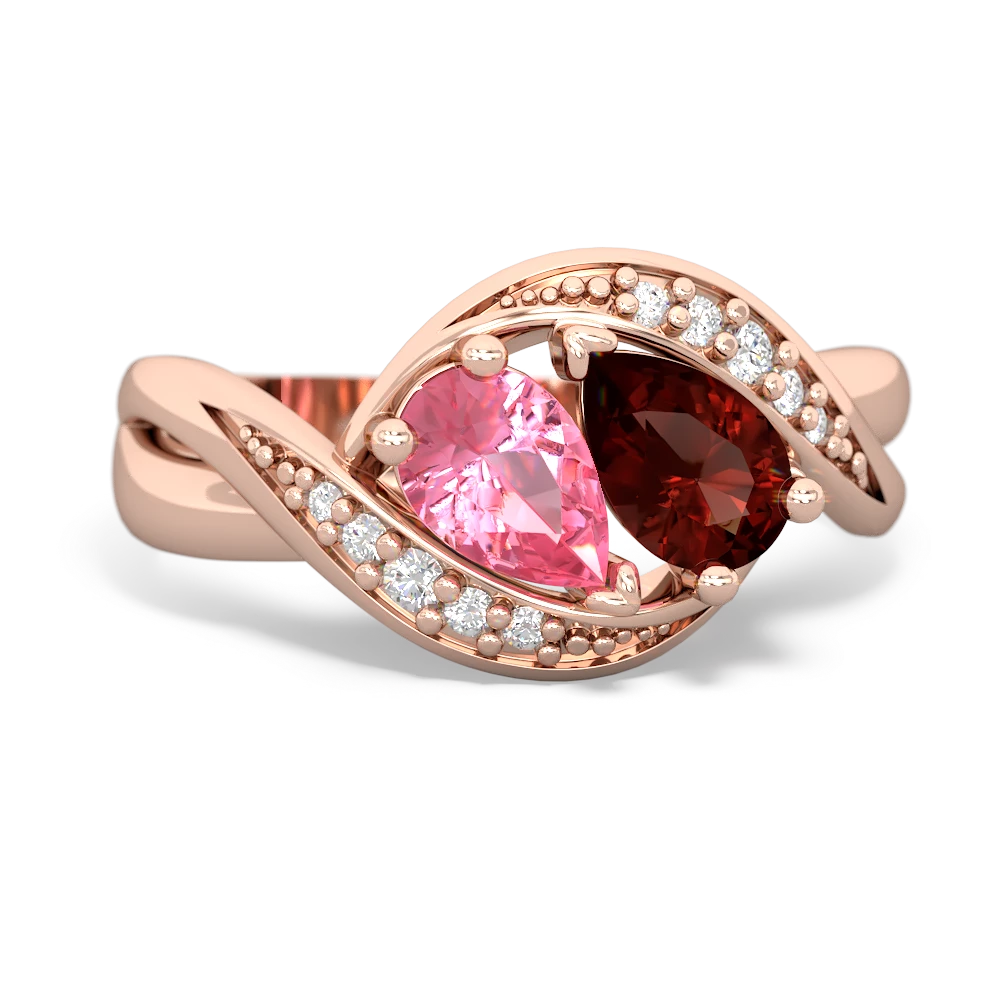 Lab Pink Sapphire Summer Winds 14K Rose Gold ring R5342