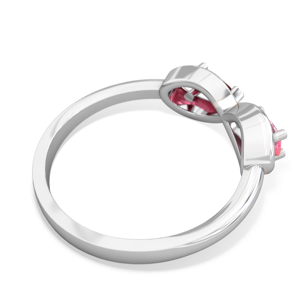 Lab Pink Sapphire Infinity 14K White Gold ring R5050