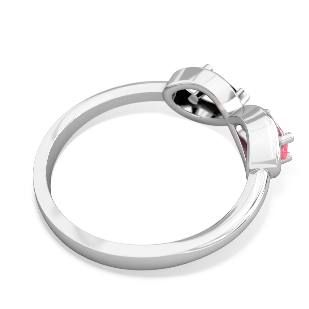 Lab Pink Sapphire Infinity 14K White Gold ring R5050