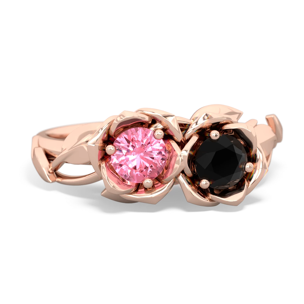 Lab Pink Sapphire Rose Garden 14K Rose Gold ring R5510