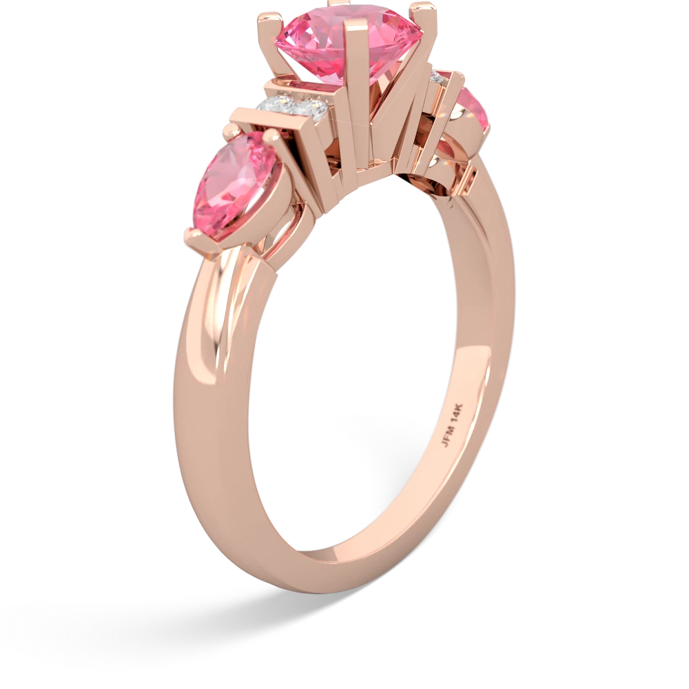 Onyx 6Mm Round Eternal Embrace Engagement 14K Rose Gold ring R2005