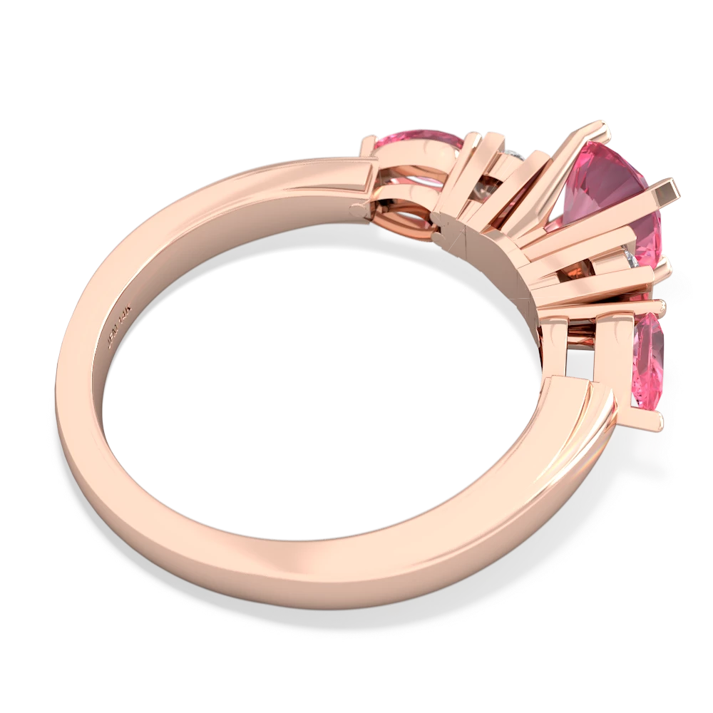 Opal 6Mm Round Eternal Embrace Engagement 14K Rose Gold ring R2005