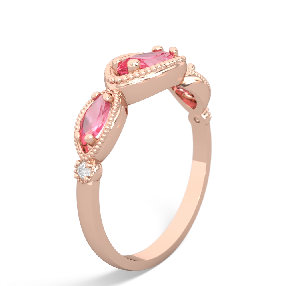 Ruby Milgrain Marquise 14K Rose Gold ring R5700