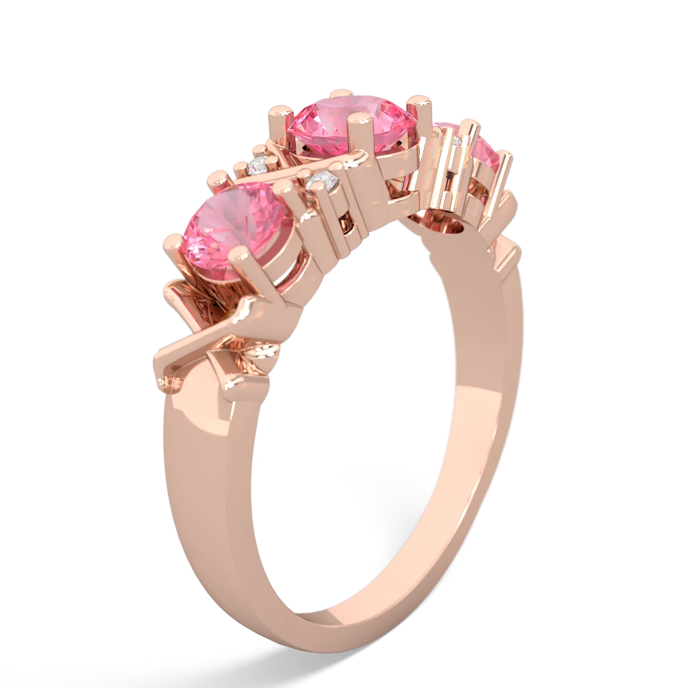 Ruby Hugs And Kisses 14K Rose Gold ring R5016