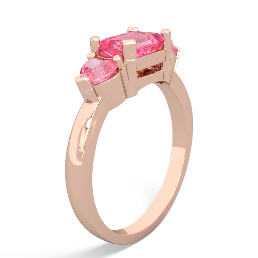 Ruby Three Stone 14K Rose Gold ring R5235