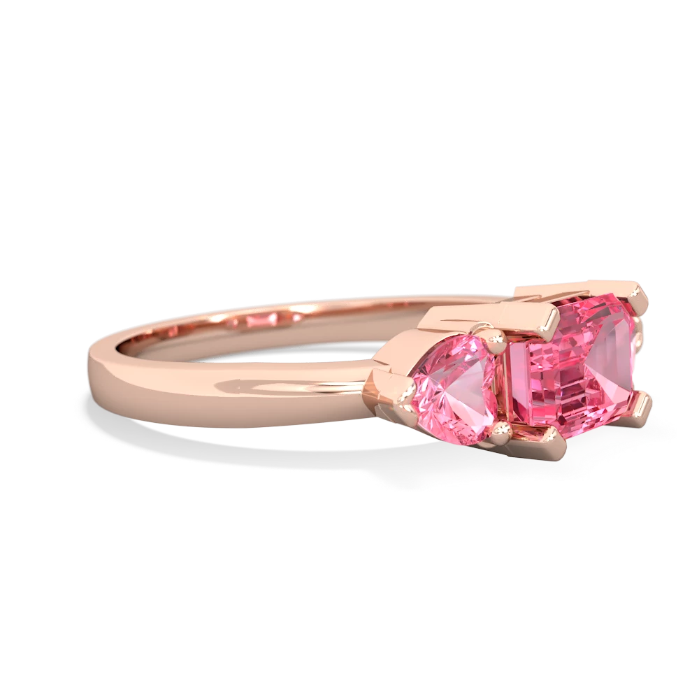 London Topaz Three Stone 14K Rose Gold ring R5235