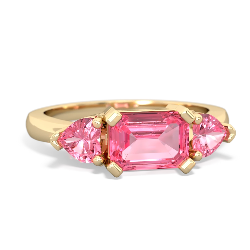 Ruby Three Stone 14K Yellow Gold ring R5235