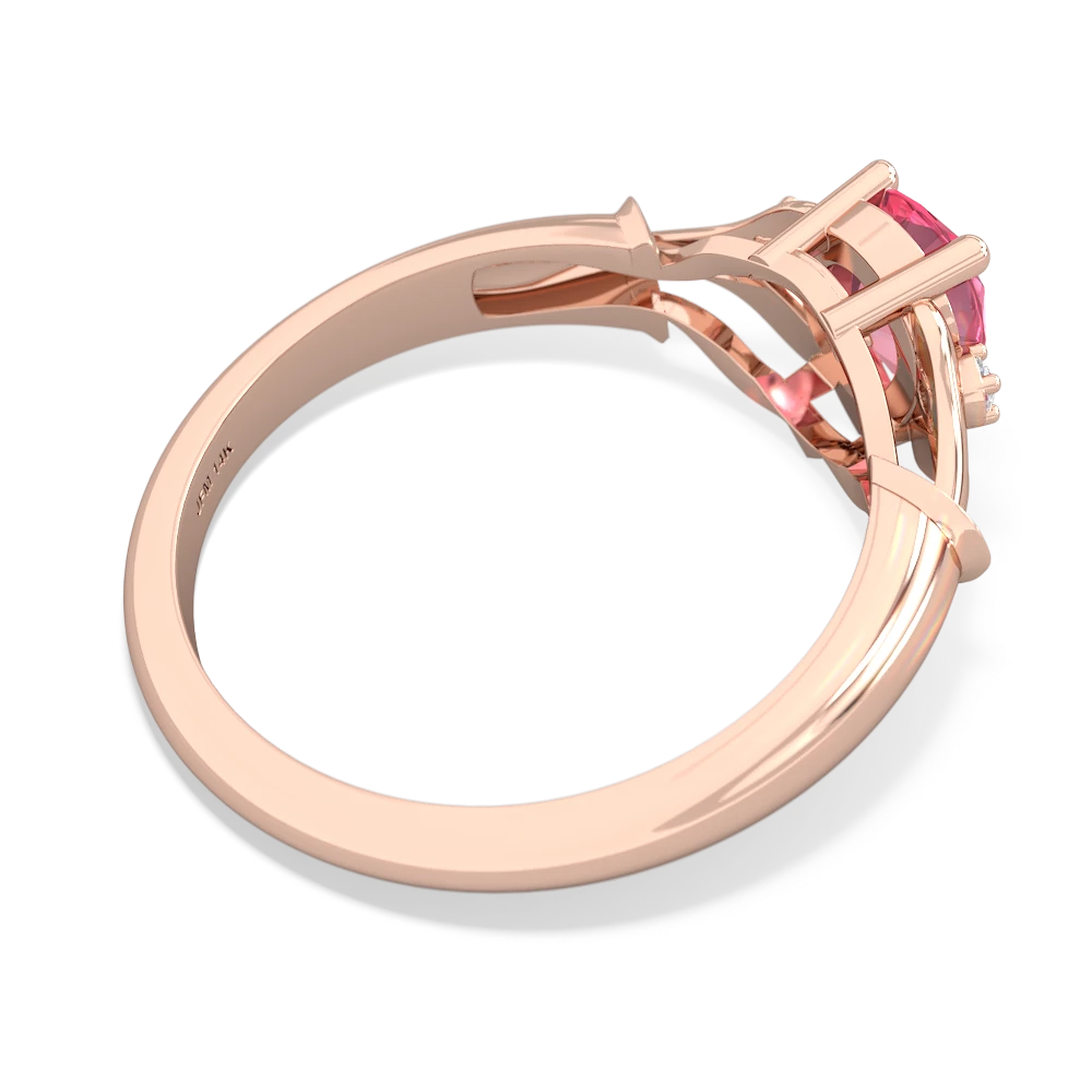 Lab Pink Sapphire Precious Pear 14K Rose Gold ring R0826