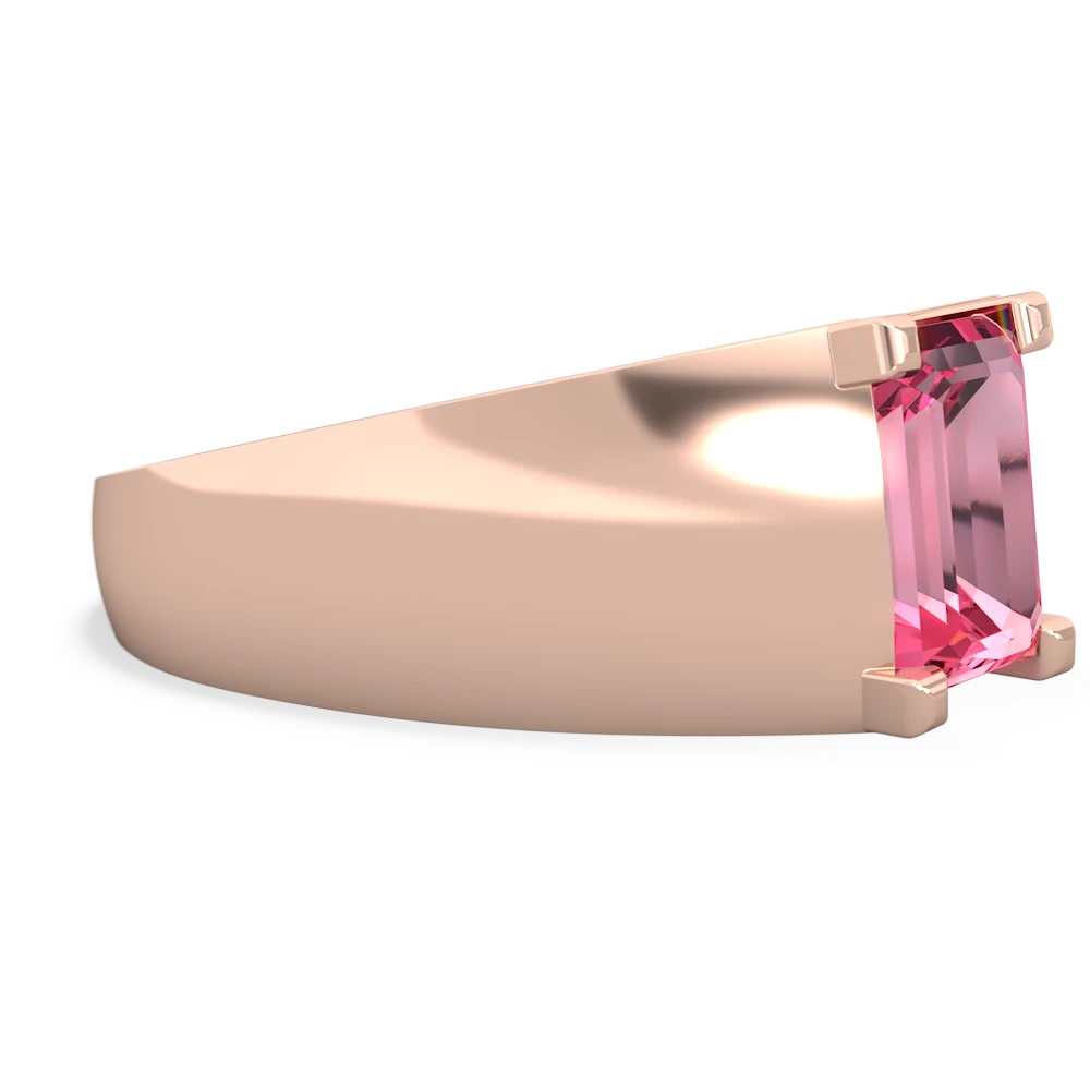 Lab Pink Sapphire Men's 14K Rose Gold ring R1836