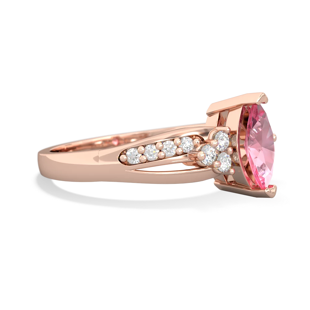 Lab Pink Sapphire Royal Marquise 14K Rose Gold ring R2343