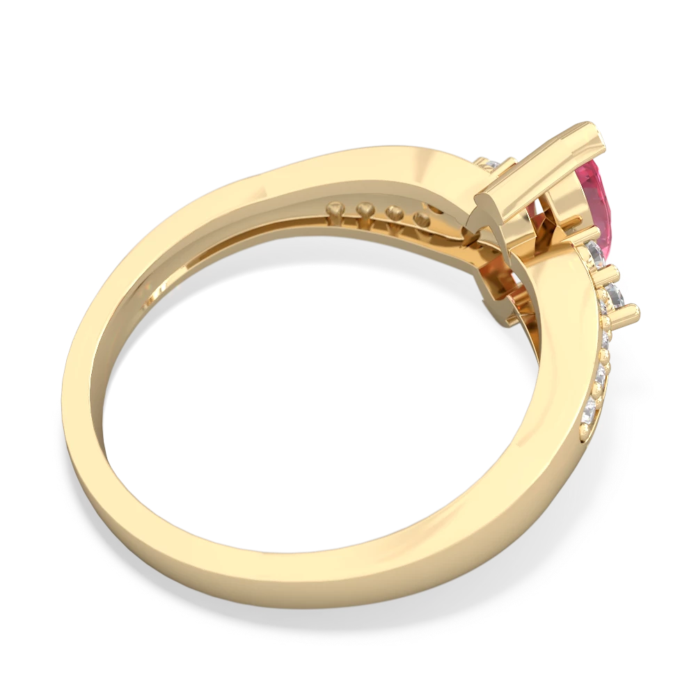 Lab Pink Sapphire Royal Marquise 14K Yellow Gold ring R2343