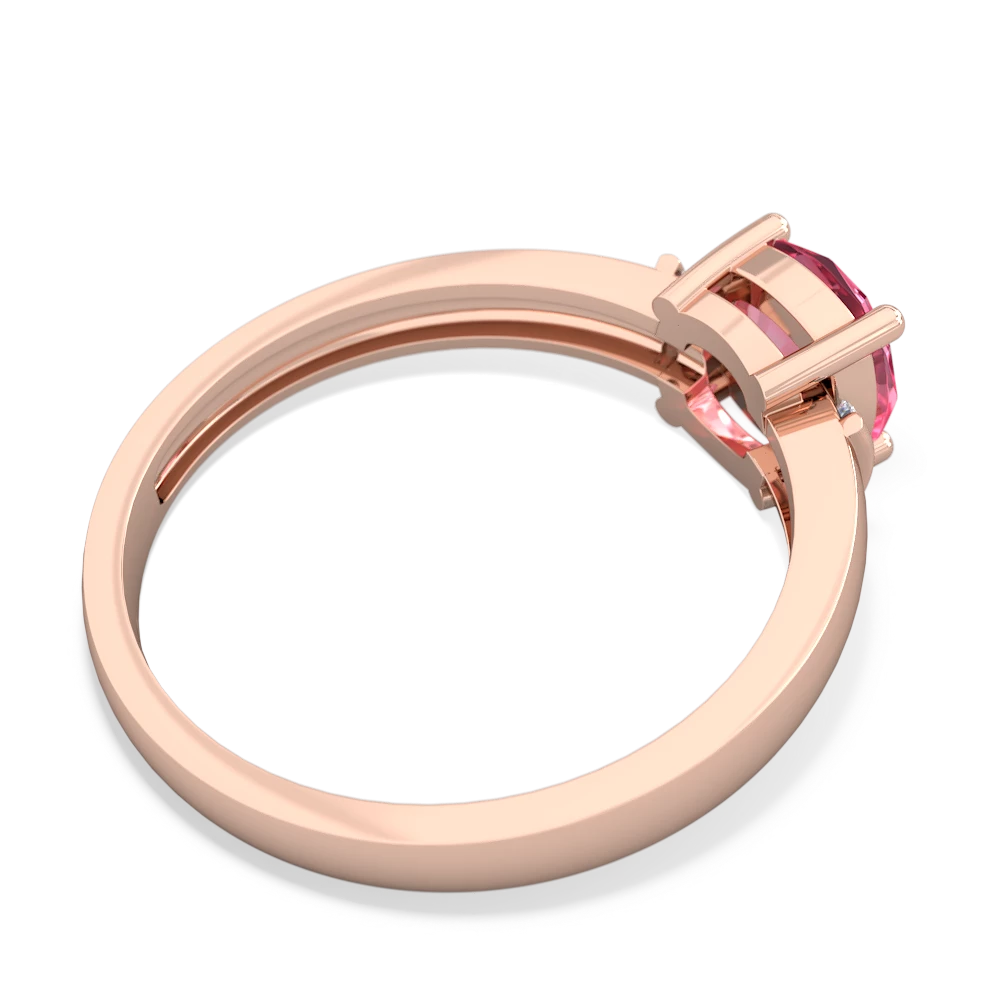 Lab Pink Sapphire Simply Elegant Cushion 14K Rose Gold ring R2489