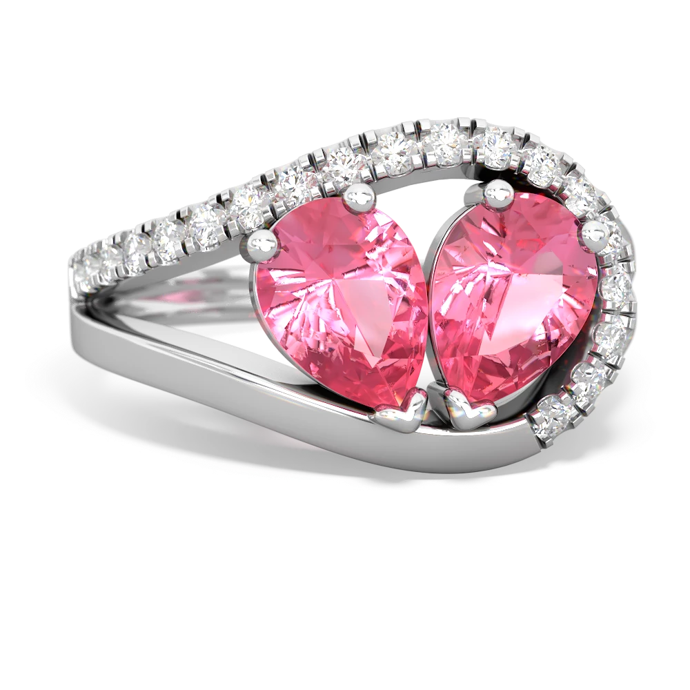 Pink Sapphire Heart Ring