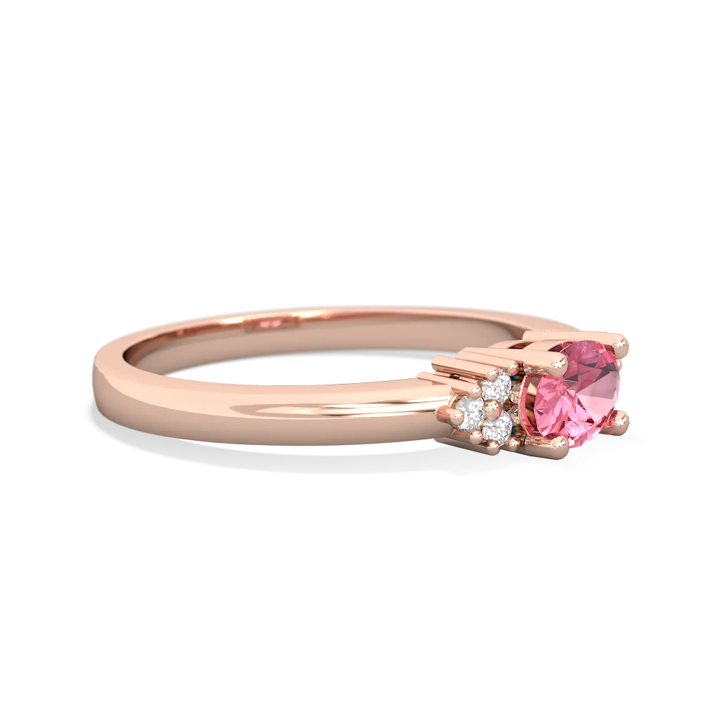 Lab Pink Sapphire Simply Elegant East-West 14K Rose Gold ring R2480