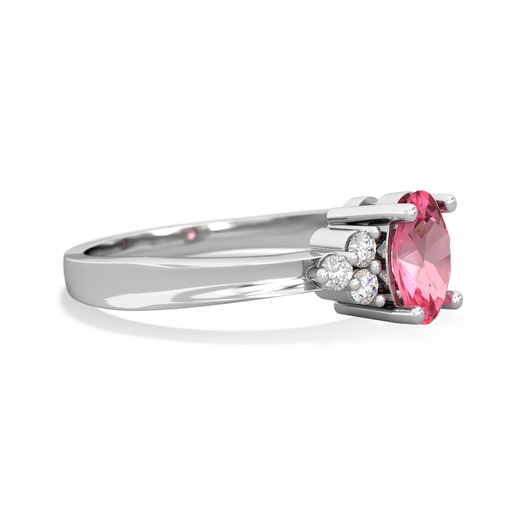 Lab Pink Sapphire Simply Elegant 14K White Gold ring R2113