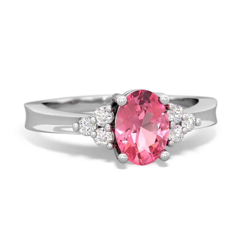 Lab Pink Sapphire Simply Elegant 14K White Gold ring R2113