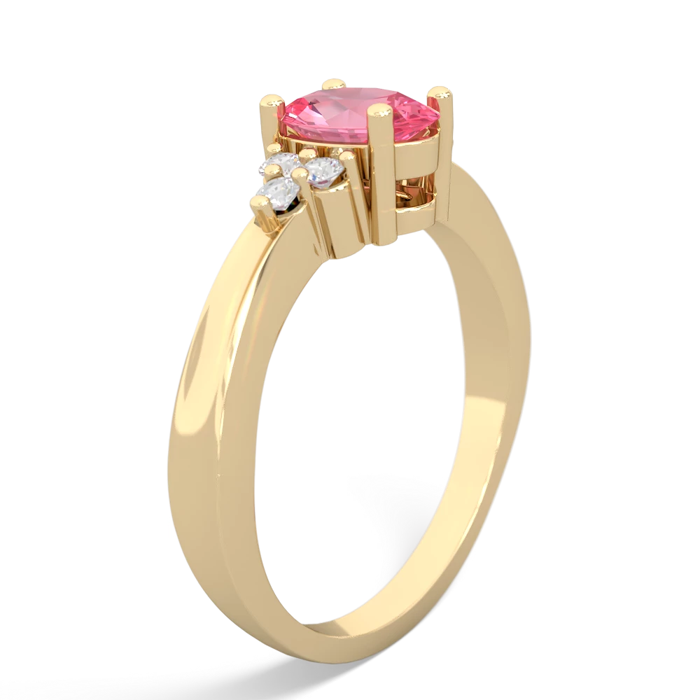 Lab Pink Sapphire Simply Elegant 14K Yellow Gold ring R2113