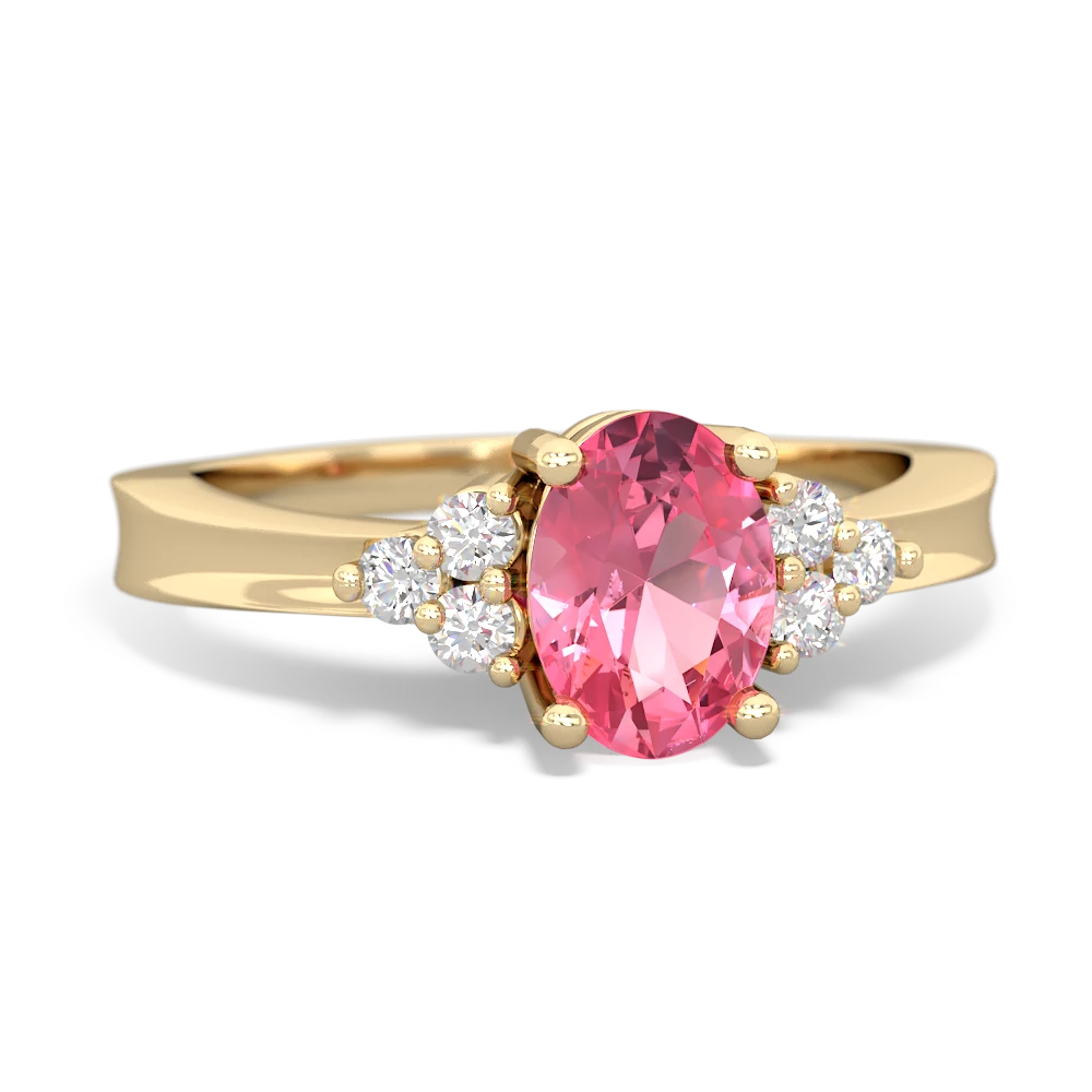 Lab Pink Sapphire Simply Elegant 14K Yellow Gold ring R2113