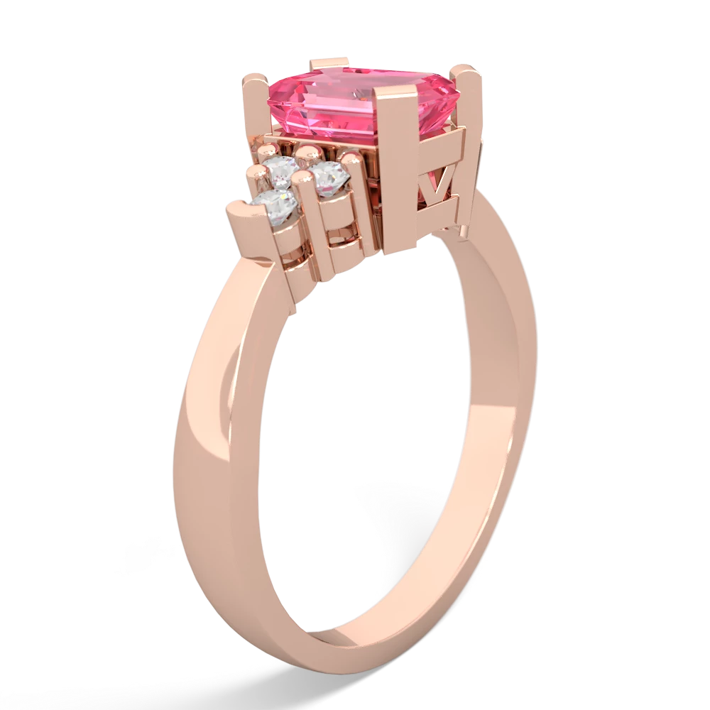 Lab Pink Sapphire Timeless Classic 14K Rose Gold ring R2591