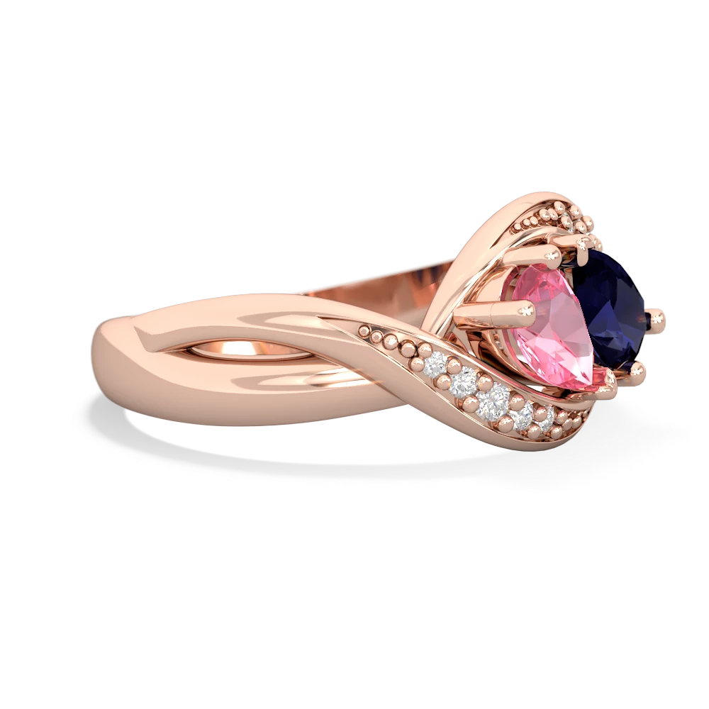 Lab Pink Sapphire Summer Winds 14K Rose Gold ring R5342