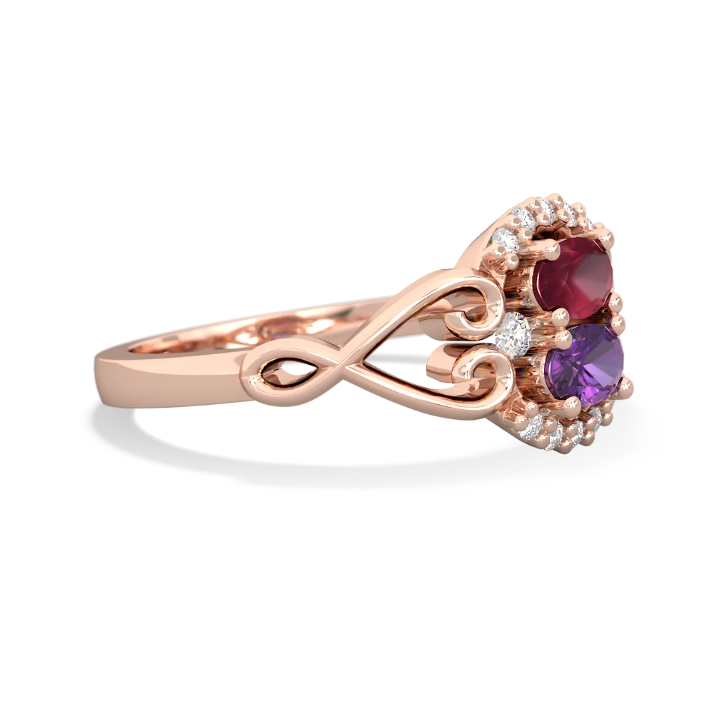 Ruby Love Nest 14K Rose Gold ring R5860