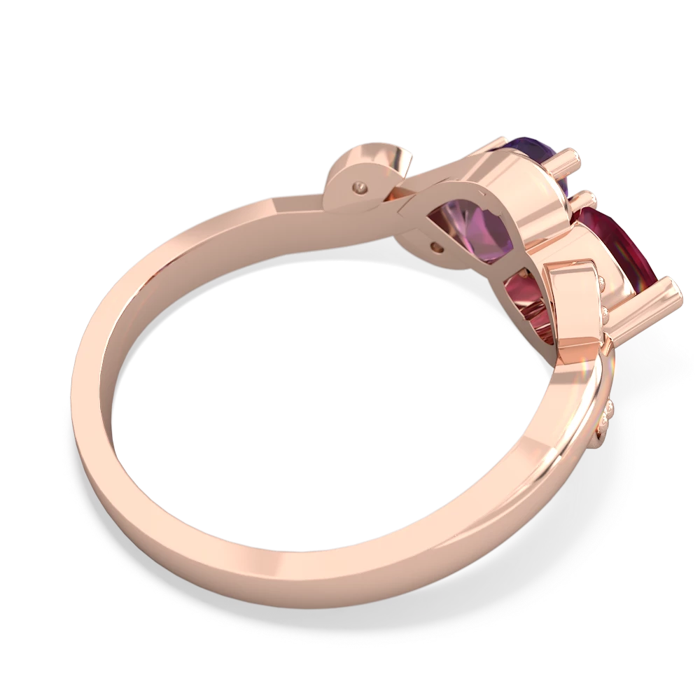 Ruby Floral Elegance 14K Rose Gold ring R5790