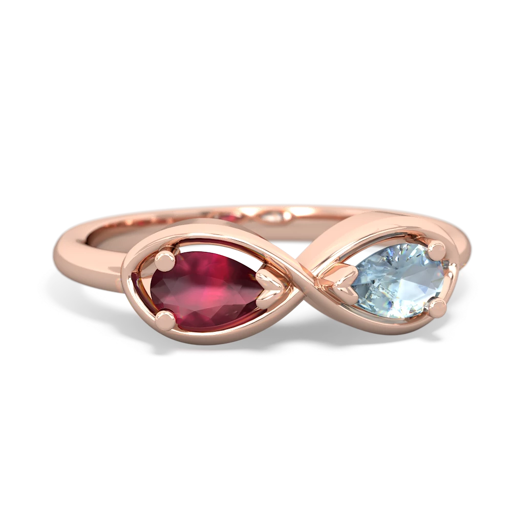 Ruby Infinity 14K Rose Gold ring R5050