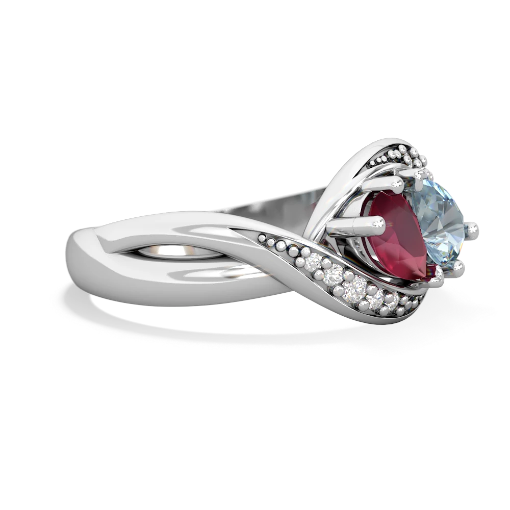 Ruby Summer Winds 14K White Gold ring R5342