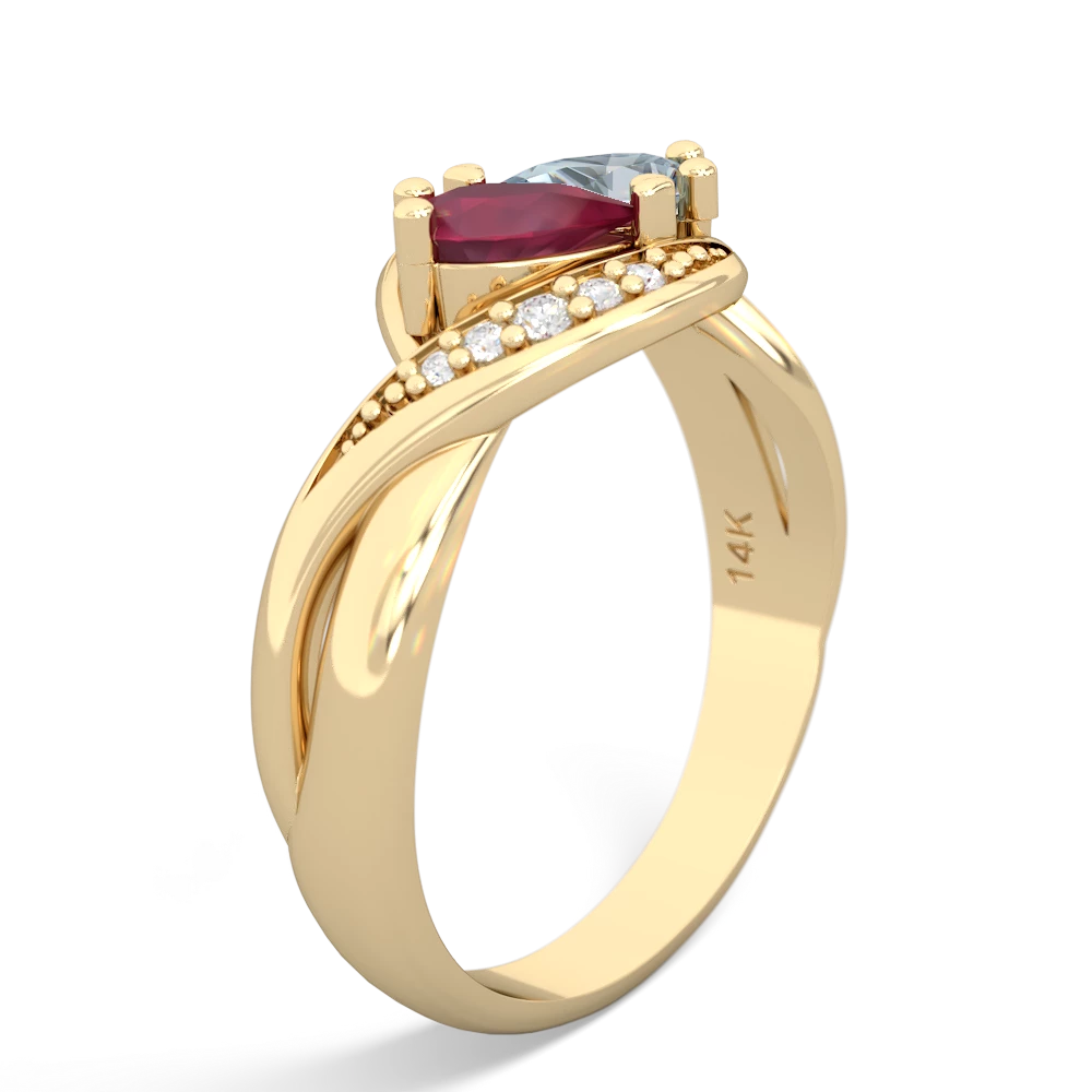 Ruby Summer Winds 14K Yellow Gold ring R5342