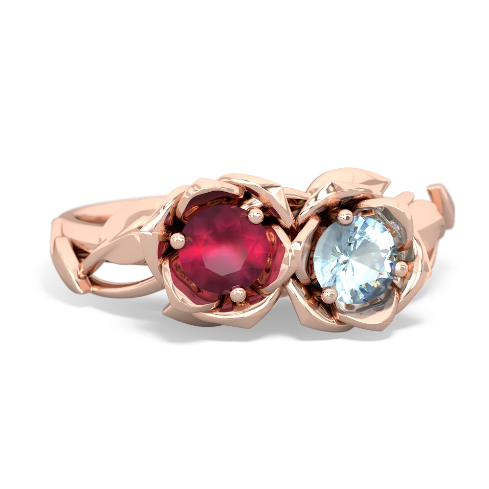 Ruby Rose Garden 14K Rose Gold ring R5510