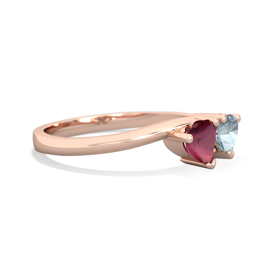 Ruby Sweethearts 14K Rose Gold ring R5260