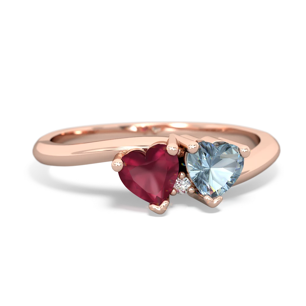 Ruby Sweethearts 14K Rose Gold ring R5260