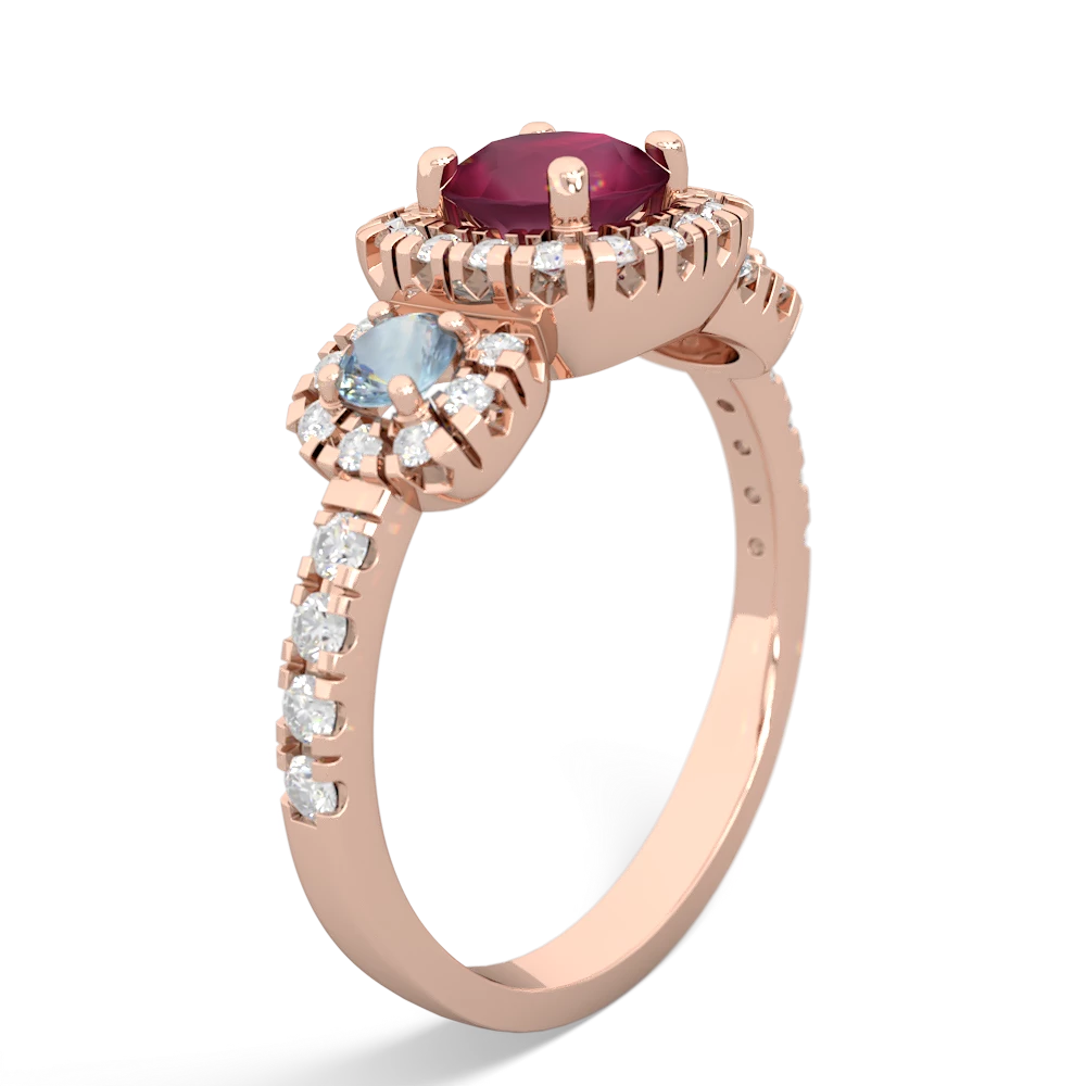 Ruby Regal Halo 14K Rose Gold ring R5350