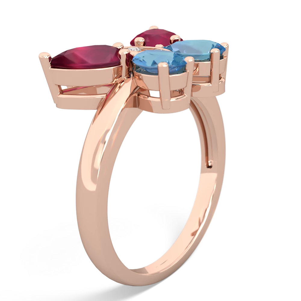 Ruby Butterfly 14K Rose Gold ring R2215