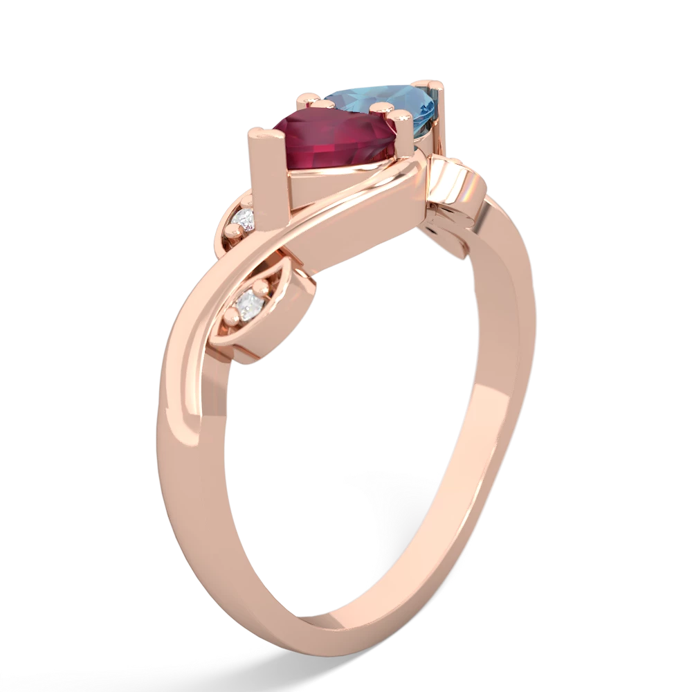 Ruby Floral Elegance 14K Rose Gold ring R5790