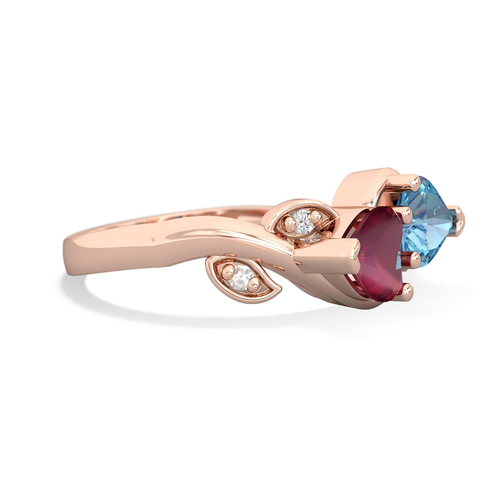 Ruby Floral Elegance 14K Rose Gold ring R5790