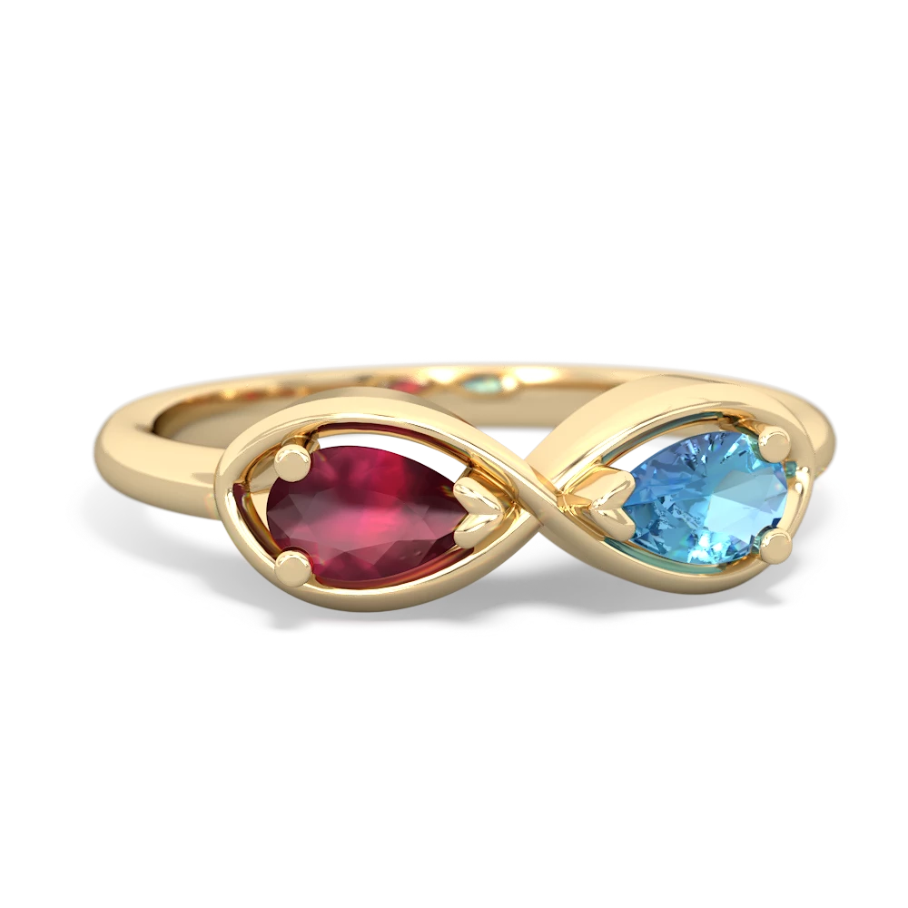 Ruby Infinity 14K Yellow Gold ring R5050