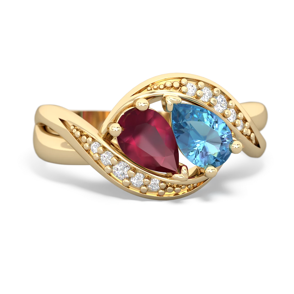 Ruby Summer Winds 14K Yellow Gold ring R5342