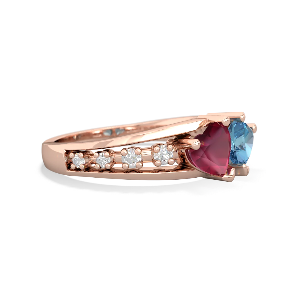 Ruby Heart To Heart 14K Rose Gold ring R3342