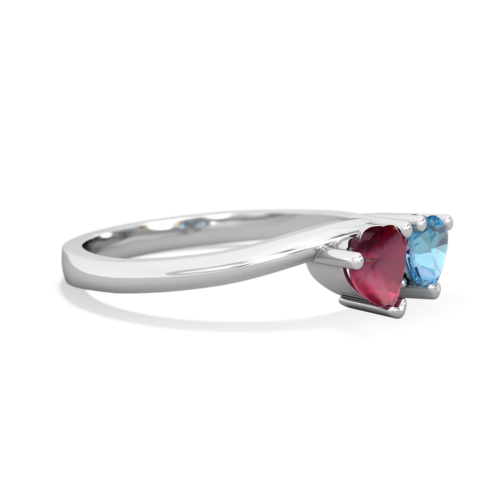 Ruby Sweethearts 14K White Gold ring R5260