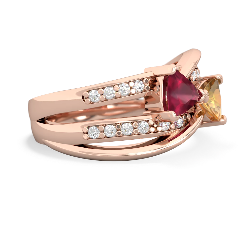 Ruby Bowtie 14K Rose Gold ring R2360