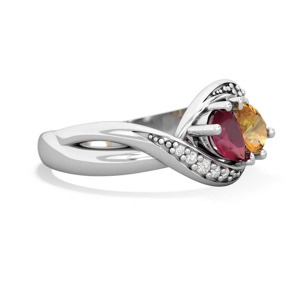 Ruby Summer Winds 14K White Gold ring R5342