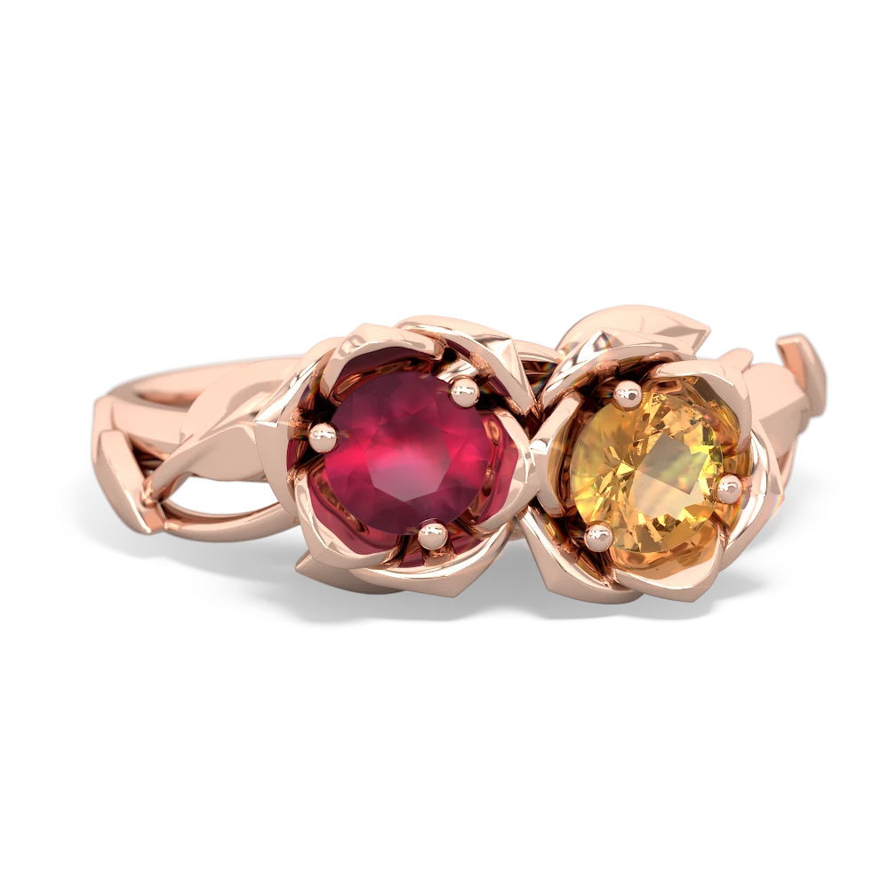 Ruby Rose Garden 14K Rose Gold ring R5510