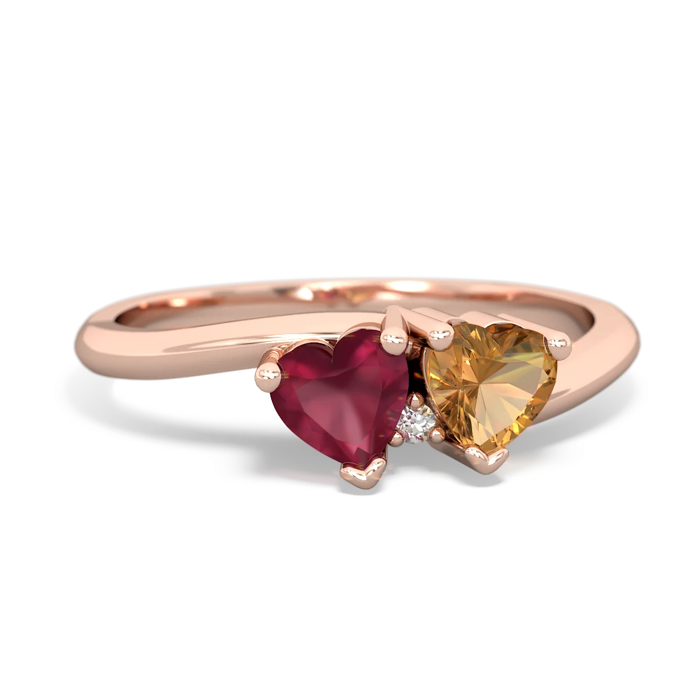 Ruby Sweethearts 14K Rose Gold ring R5260