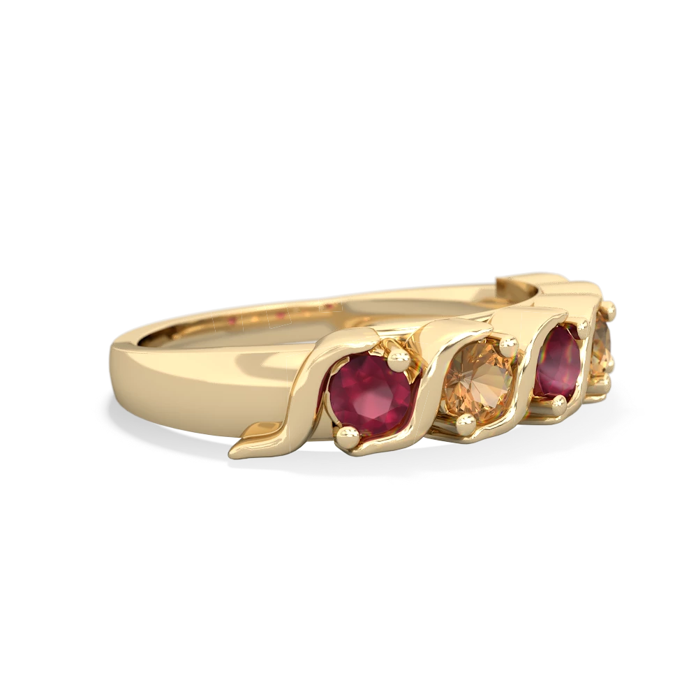 Ruby Anniversary Band 14K Yellow Gold ring R2089