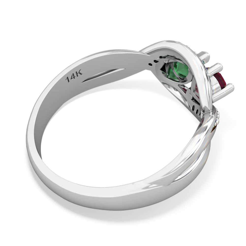 Ruby Summer Winds 14K White Gold ring R5342