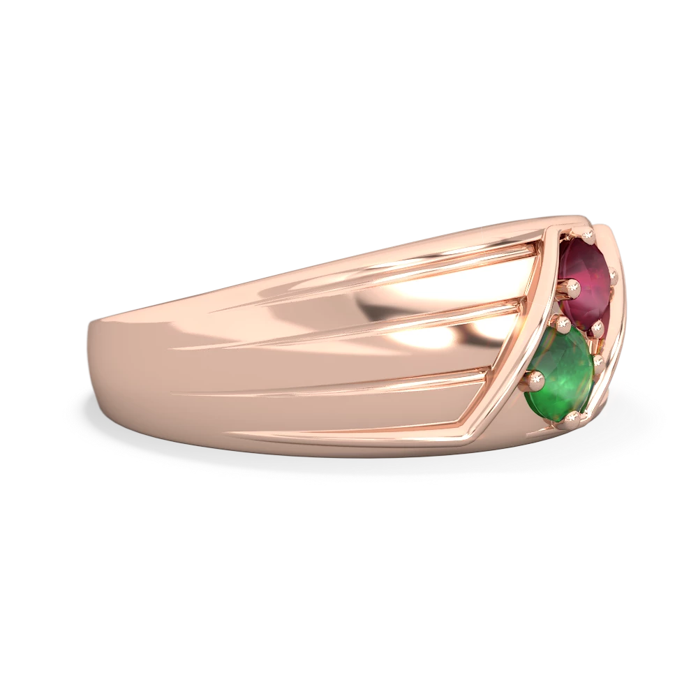 Ruby Men's Streamline 14K Rose Gold ring R0460