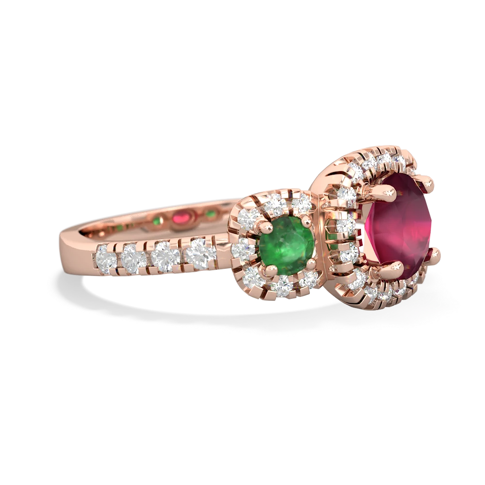 Ruby Regal Halo 14K Rose Gold ring R5350